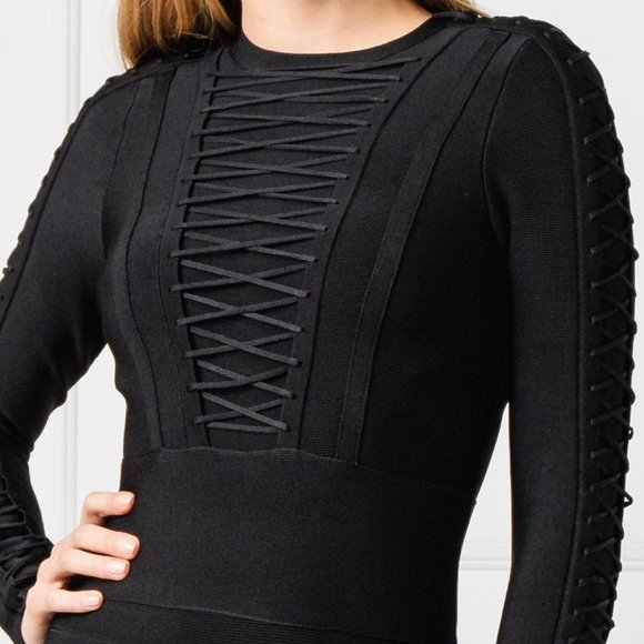 GUESS By Marciano Corset Detail Bandage Dress sz M - Picture 3 of 10